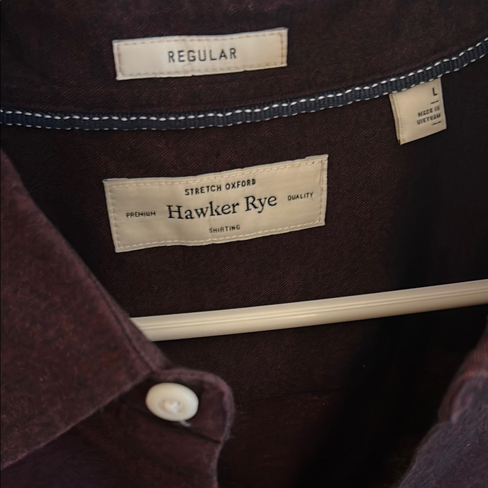 Hawker Rye Men's Stretch Oxford Shirt - Deep Burgundy